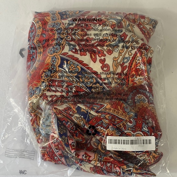 SHEIN VCAY Paisley Print Wide Leg Pants Size M  Waist 24 inches - Picture 5 of 9